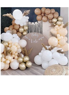 Soofam 122 Piece  Brown Balloon Garland Kit Balloon Arch Kit with Retro Coffee,Blush,White,Grey Balloons for Different Sizes Coffee Wedding Wild Themes  - Image 2