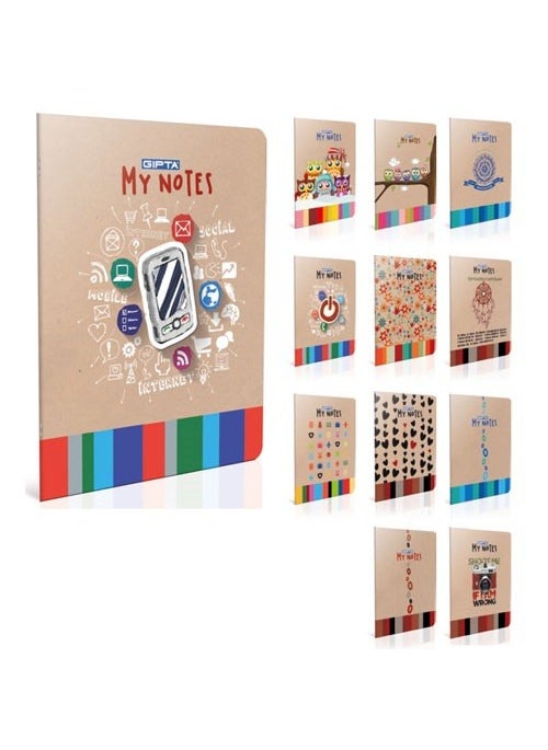 Gıpta My Notes Wire Stitched Offset PP Cover Notebook A4 40yp Checkered 