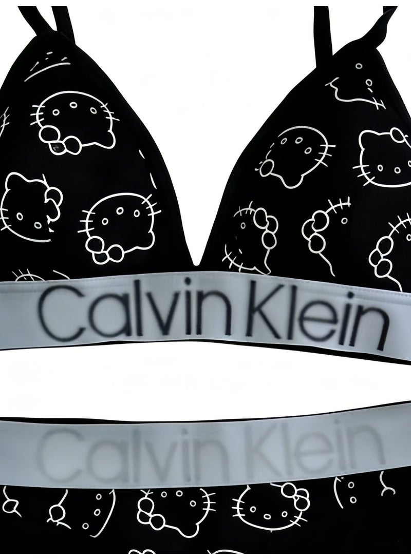 كالفن كلاين بيرفورمانس حمالة صدر برقبة عميقة وحمالة عنق - Image 3