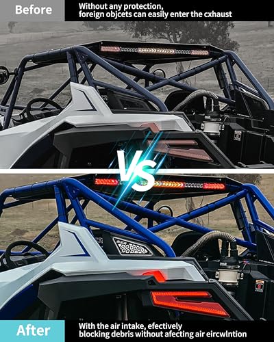 SLORIMOD Aluminum Air Intake Cover Grill for Polaris RZR PRO R 20202025RZR PRO XP 2025 Accessories PreFilter Metal Mesh Engine Side Vent Black Inlet Protection Cover Bezel Kit2PCS - Image 3