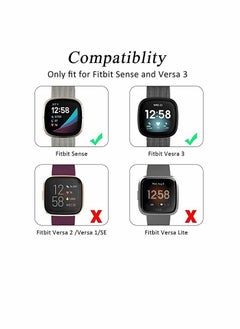 KASTWAVE Bands for Fitbit Versa 3, Metal Bands Compatible with Fitbit Sense, Stainless Steel Mesh Breathable Wristband Strap with Adjustable Magnet Lock, Replacement Wristbands for Women and Men (Large)  - Image 5