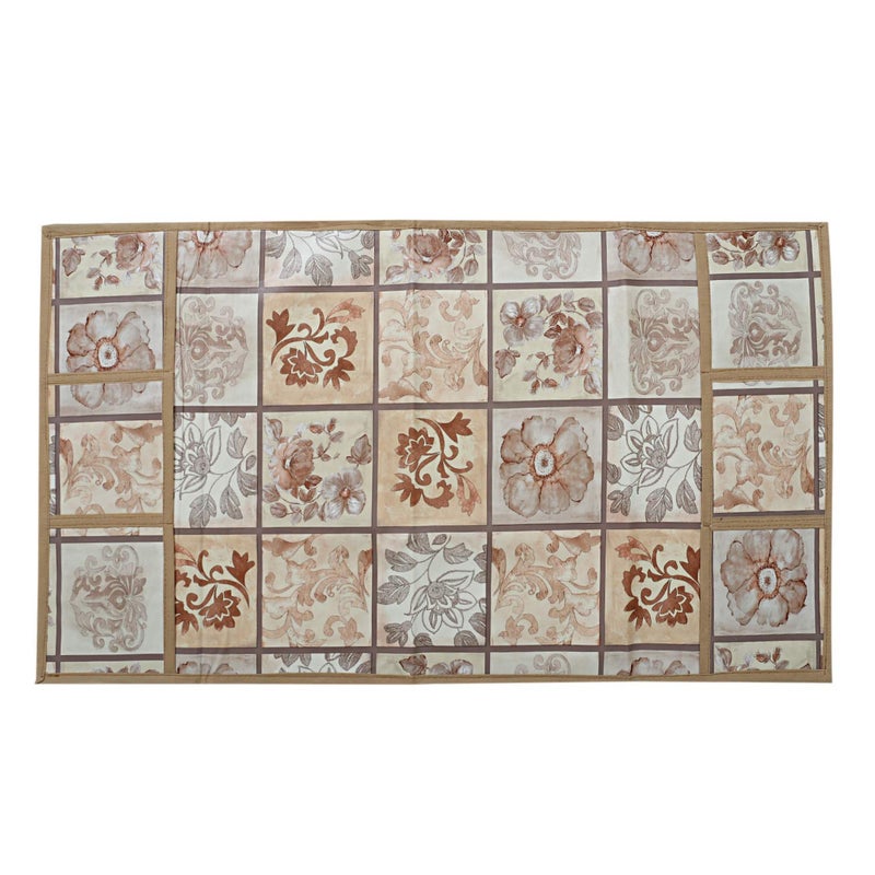 Kuber Industries Kuber Industries Checkered PVC Fridge Top Cover Cream  - Image 2