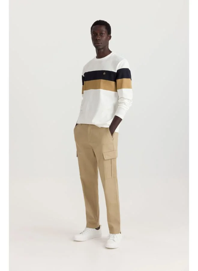 Springfield Piqué long sleeve colour block T-shirt