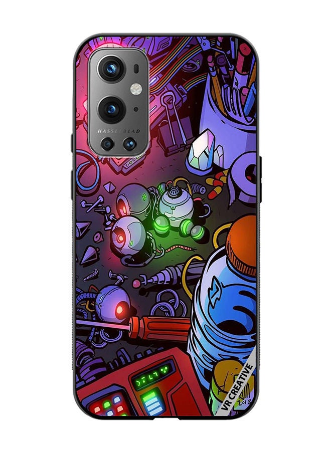 VR CREATIVE Protective Case Cover For OnePlus 9 Pro Electric Devices Design Multicolour - Image 1