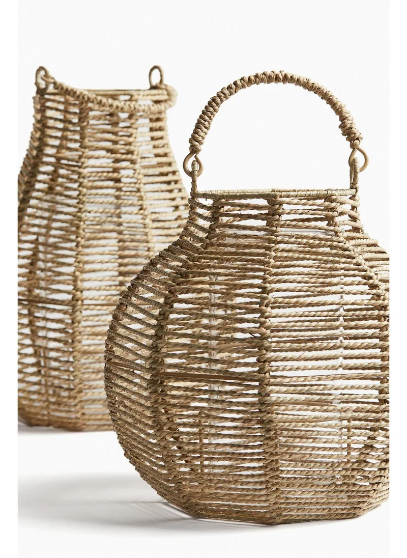 H&M Large seagrass candle lantern