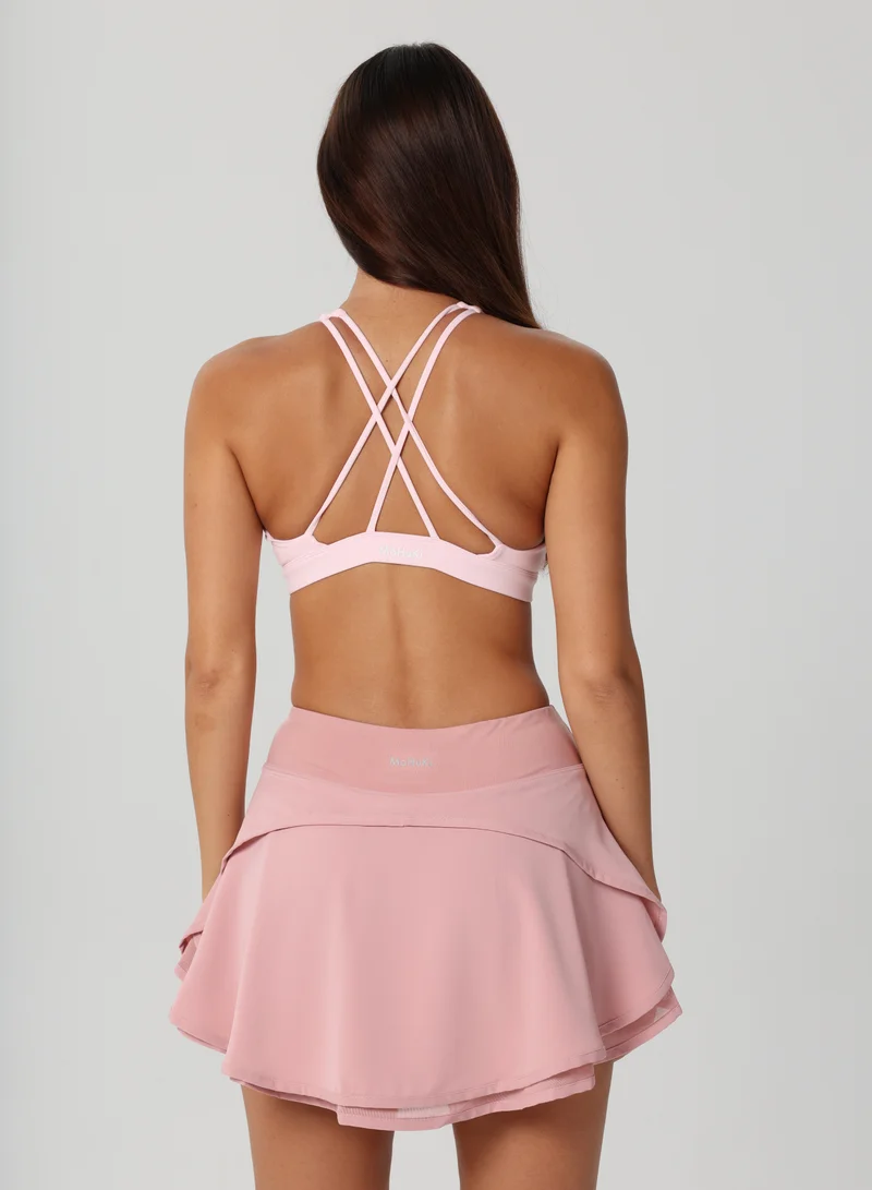 Mohuki Light Pink Olivia High Neck Sports Bra for Women | Best Price UAE