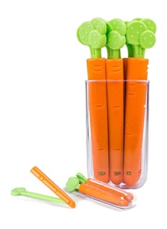 Plan A Food Bag Sealing Clips Set, Carrot Shaped Clips with Magnetic Fridge Holder, Great Kitchen Clips for Storing Food Organization and Keeping Fresh, Suitable for Kitchen, Bread Bags, Snacks