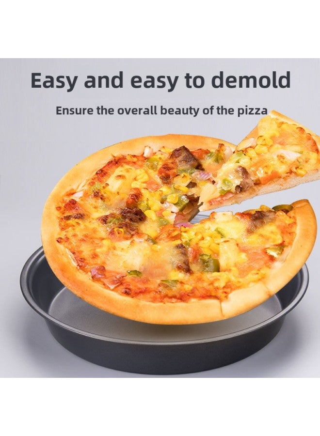 Love Full House Baking Pan Black Non-stick Pizza Pan Deep Baking Pan Thickened High Disc 9 Inch Household Baking Tools-Specifications:9-inch Non-stick High Disc - Image 2