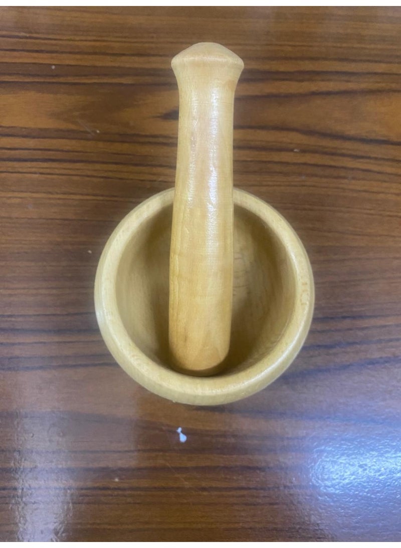 Large wood Mortar And Pestle - Image 3