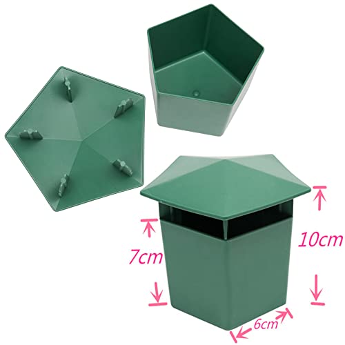 Beslands 5 Pcs Plastic Box 3.9" x 2.4" x 2.8" (Green) - Image 2