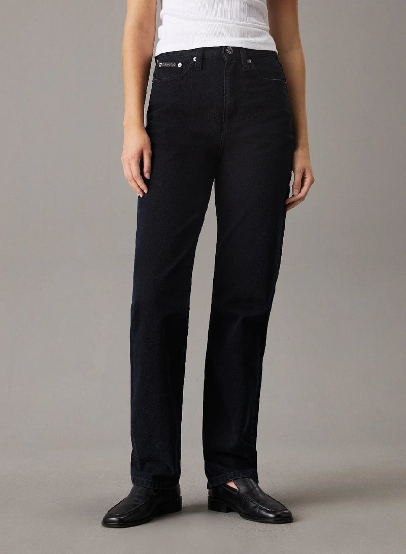 Calvin Klein Jeans High Rise Straight Jeans - Image 1