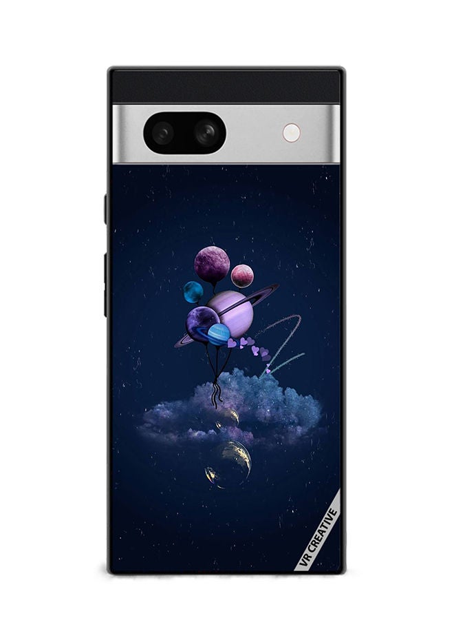 VR CREATIVE Protective Case Cover For Google Pixel 7a Galaxy Design Multicolour - Image 1