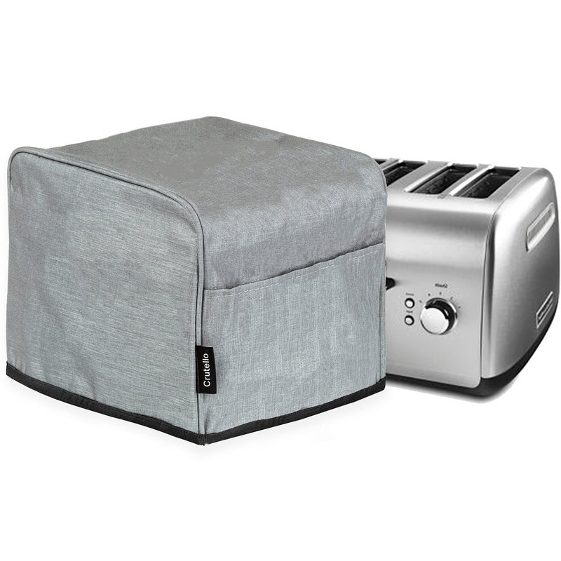 Crutello 4 Slice Toaster Cover with Storage Pockets - Small Appliance Dust Covers, Toaster 4 Slice Carrying Case, Compatible with Cuisinart and Sunbeam 4 Slice Toaster Cover - Image 1