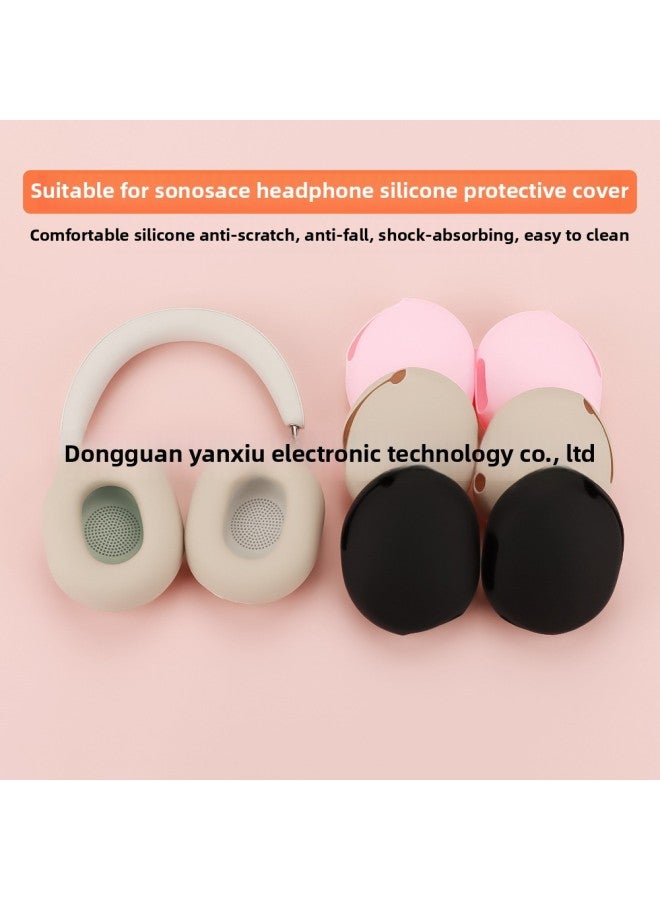 Suitable For Sonos Ace Headset Earphone Case Ear Cap Head Beam Skeleton Ear Mask Shell Silicone Earplug Case-Color:Ear Cap Shell Cover Off-white-Model:Sonos Ace  - Image 2