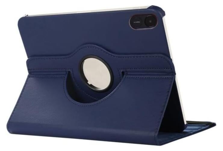 VKL Compatible with Honor Pad X8a 11 inch (2024) Tablet PU Leather Cover Sleep Wake Function 360 Rotating Stand Protective Shell For Honor Pad X8a 11" (Dark Blue) - Image 1