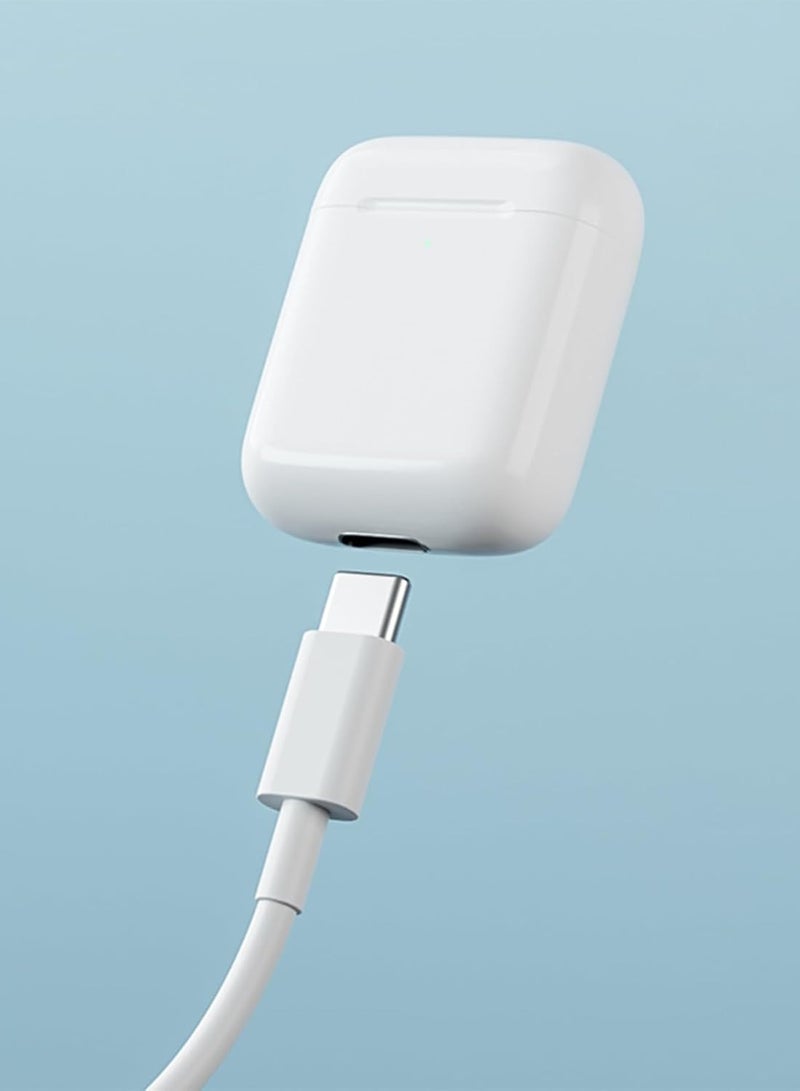 وي وي يو إيربودز 2 يو إس بي-سي ستيريو لاسلكي حقيقي - أبيض وي وي يو إيربودز برو 2 إيه إن سي، سماعات أذن لاسلكية مانعة للضوضاء، سماعات أذن عالية الأداء مع نوع-سي، سماعات بلوتوث مع عمر بطارية طويل - Image 2