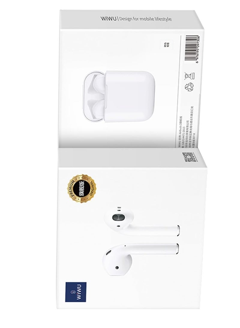 وي وي يو إيربودز 2 يو إس بي-سي ستيريو لاسلكي حقيقي - أبيض وي وي يو إيربودز برو 2 إيه إن سي، سماعات أذن لاسلكية مانعة للضوضاء، سماعات أذن عالية الأداء مع نوع-سي، سماعات بلوتوث مع عمر بطارية طويل - Image 3