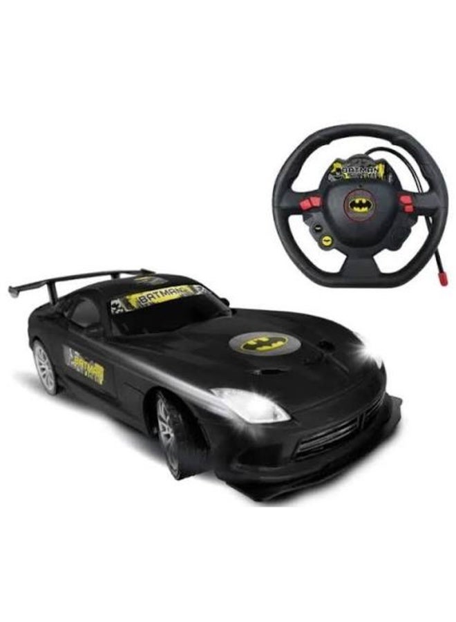 Warner Bros Batman Auto Remote Control Car with Steering Wheel Controller for Kids | DC Superhero RC Racing Car Toy, Easy Drive Remote Control Vehicle - Image 1