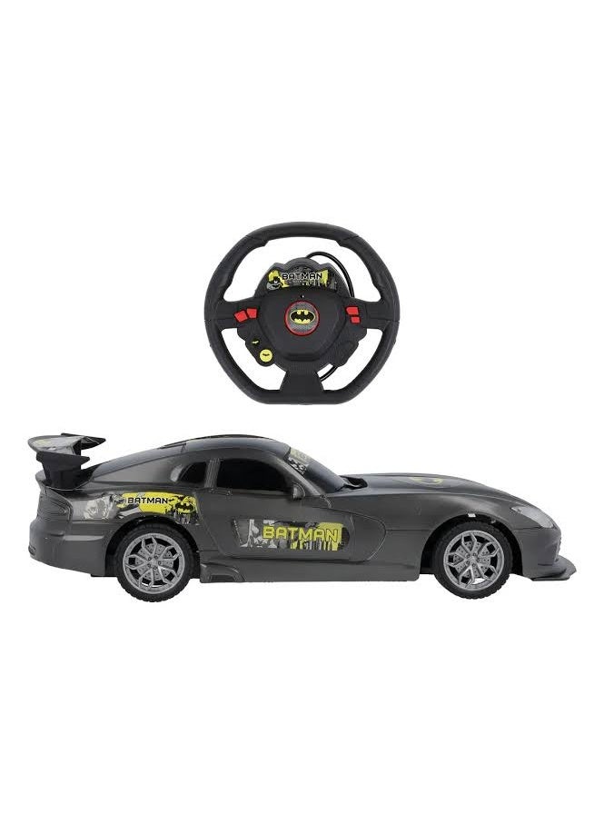 Warner Bros Batman Auto Remote Control Car with Steering Wheel Controller for Kids | DC Superhero RC Racing Car Toy, Easy Drive Remote Control Vehicle - Image 3