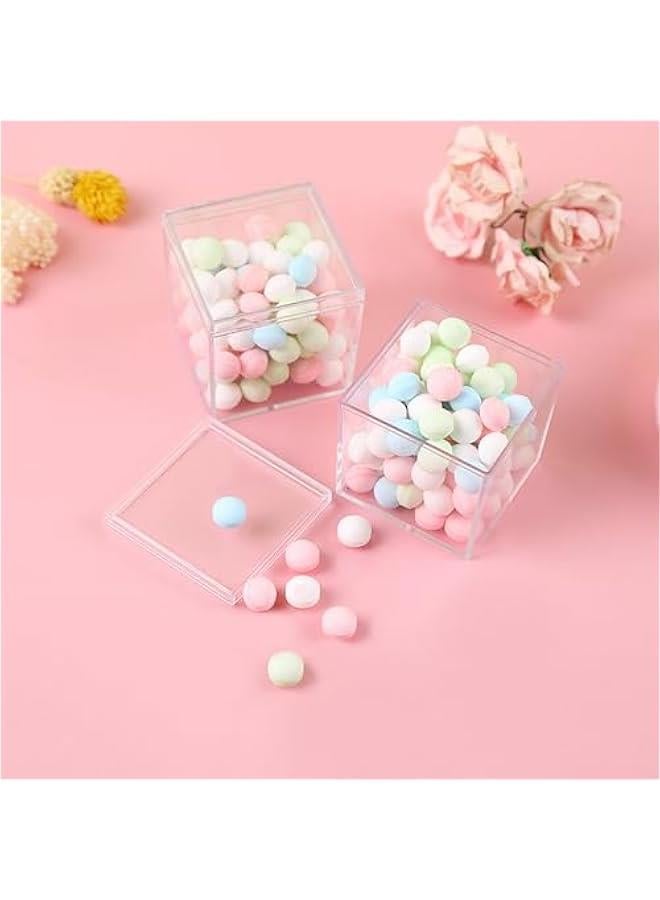 Arabest 4.7/4/3.3/3/2.5 inch Clear Acrylic Box with Lid, Jewelry Display Box, Plastic Square Cube Decorative Storage Boxes for Candy Pill and Tiny Jewelry, Artwork Display - Image 5