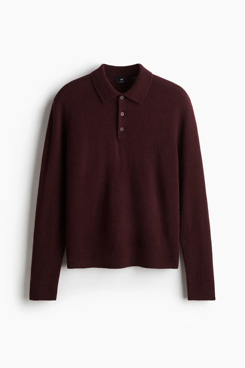 H&M  Regular Fit Wool polo shirt for Men | Best Price UAE