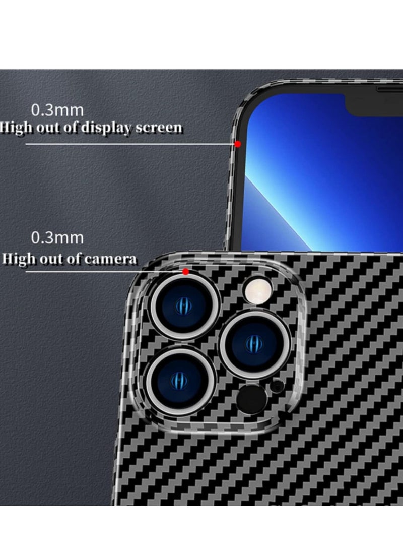 ELTRAZONE Personality Handsome Light Thin Carbon Fiber Pattern PC Phone case Compatible with iPhone 15 Pro Unique Comfortable Cool Shockproof Back Cover - Image 3