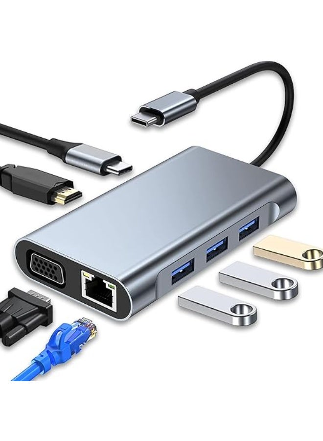 هاب USB-C 7 في 1 – عملي وسهل الاستخدام مع توصيل متعدد لجميع أجهزتك - Image 1