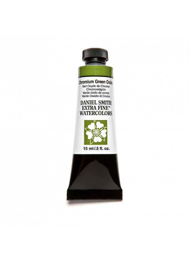 Daniel Smith Extra Fine Watercolor Paint, 15ml Tube, Chromium Green Oxide, 284600024, 0.5 Fl Oz (Pack of 1) - Image 1