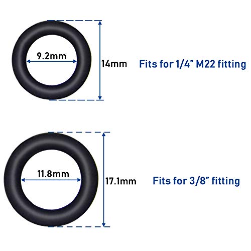 Twinkle Star Pressure Washer O-Rings for 1/4", 3/8" Quick Connect Coupler, 40 Pack - Image 2