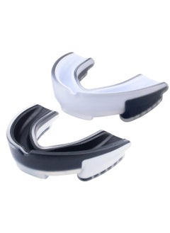 SYOSI Sports Mouthguard for Soccer, Basketball, Lacrosse, Field Hockey, Mixed Martial Arts, Boxing, Jiu-Jitsu, Breathable Mouthguard for Adults and Teens (Black White)  - Image 1