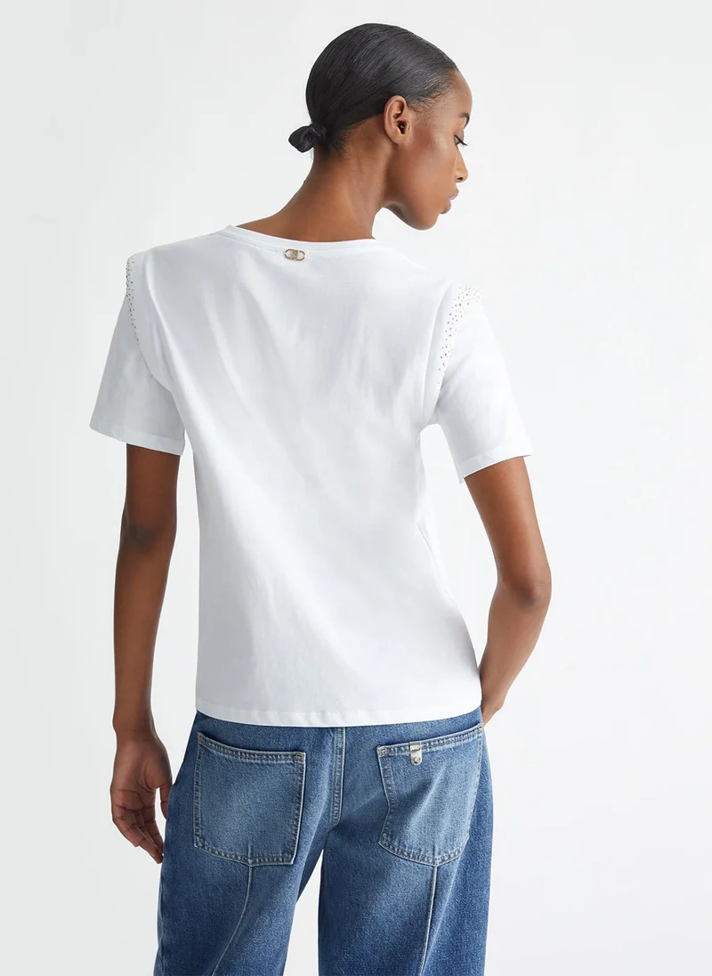 Liu Jo T-shirt with rhinestones