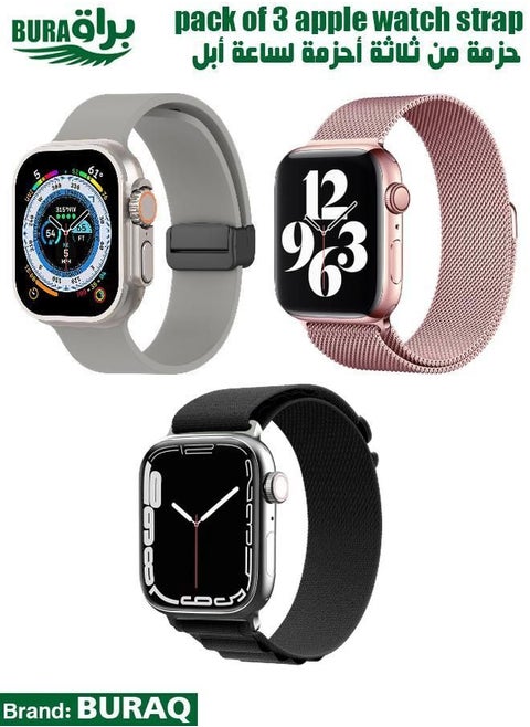 Apple Watch Band Strap For Apple Watch Ultra 2/Ultra 49mm, Series 10 46mm, 9/8/7 45mm, SE2/SE/6/5/4 44mm, 3/2/1 42mm