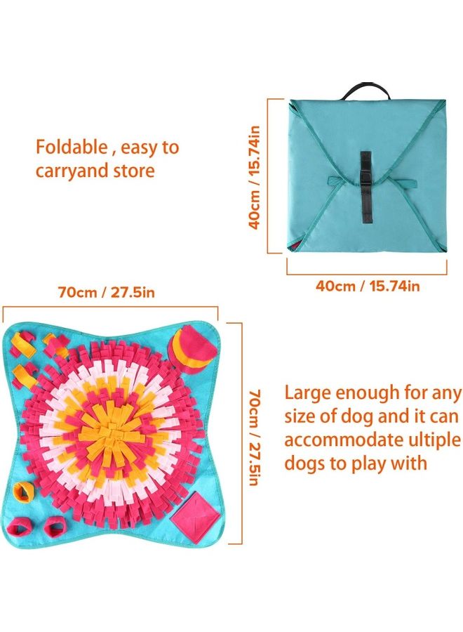 NIBEMINENT Pet Snuffle Feeding Mat Multicolour 70 x 70cm - Image 2