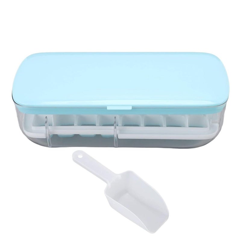 SHOPECOM ICE CUBE TRAY SINGAL LAYER Single Layer BPA Free Ice Cube Tray Set with Lid and Storage Bin Silicone 24 Grid Ice Cube Tray for Cocktails Whisky Chocolate Tea Coffee Home Use Ice Cube Tray Set - Image 1