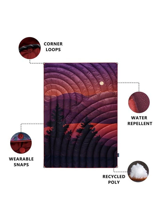 hotkoko Camping Blanket,Lightweight Down Alternative Puffy Printed Camping Blanket Packable Outdoor Blanket for Camping,Traveling, Stadium, Hiking, Picnics, Night - Image 3
