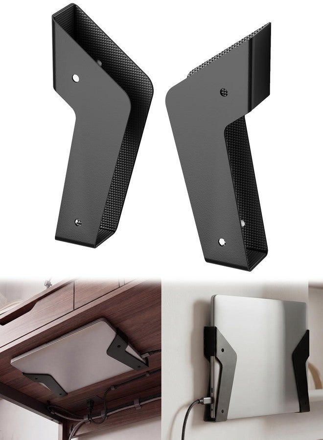 NiHome Under Desk Laptop Mount & Wall Holder, Adjustable Metal Bracket 35mm - Image 1