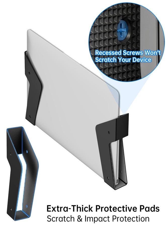 NiHome Under Desk Laptop Mount & Wall Holder, Adjustable Metal Bracket 35mm - Image 3