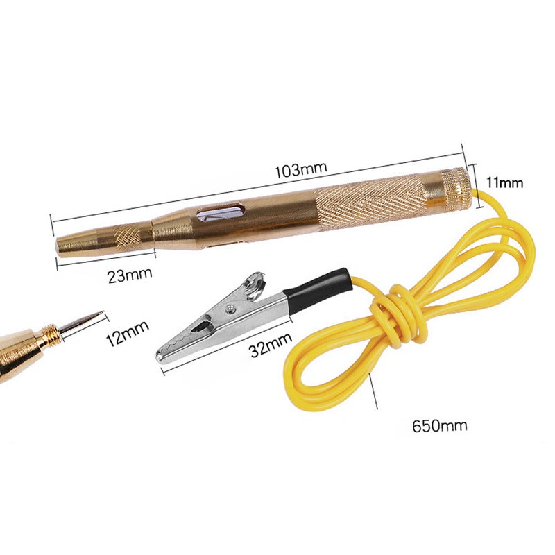 Vehicle Maintenance Copper Test Pen Circuit Detection Pen 6Volt/12Volt/24Volt Car Light Tester Circuit Detector Light Test Pen - Image 3