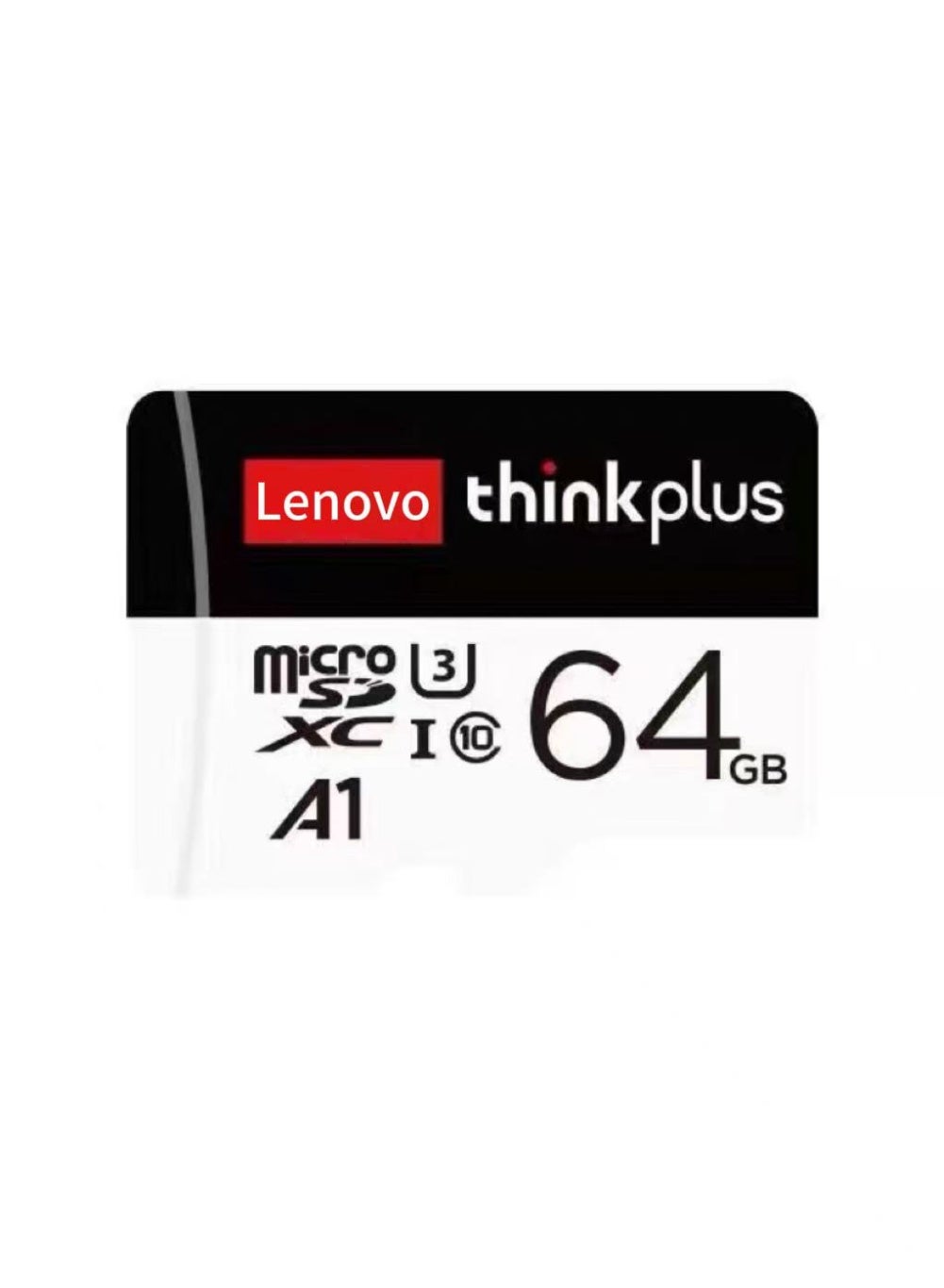 Lenovo Dark Grey 64GB U3 High-Speed Micro SD Card, A1 Performance Class, 100MB/s Read Speed, Universal Memory Card for Phones, Cameras & Surveillance Devices 64 GB