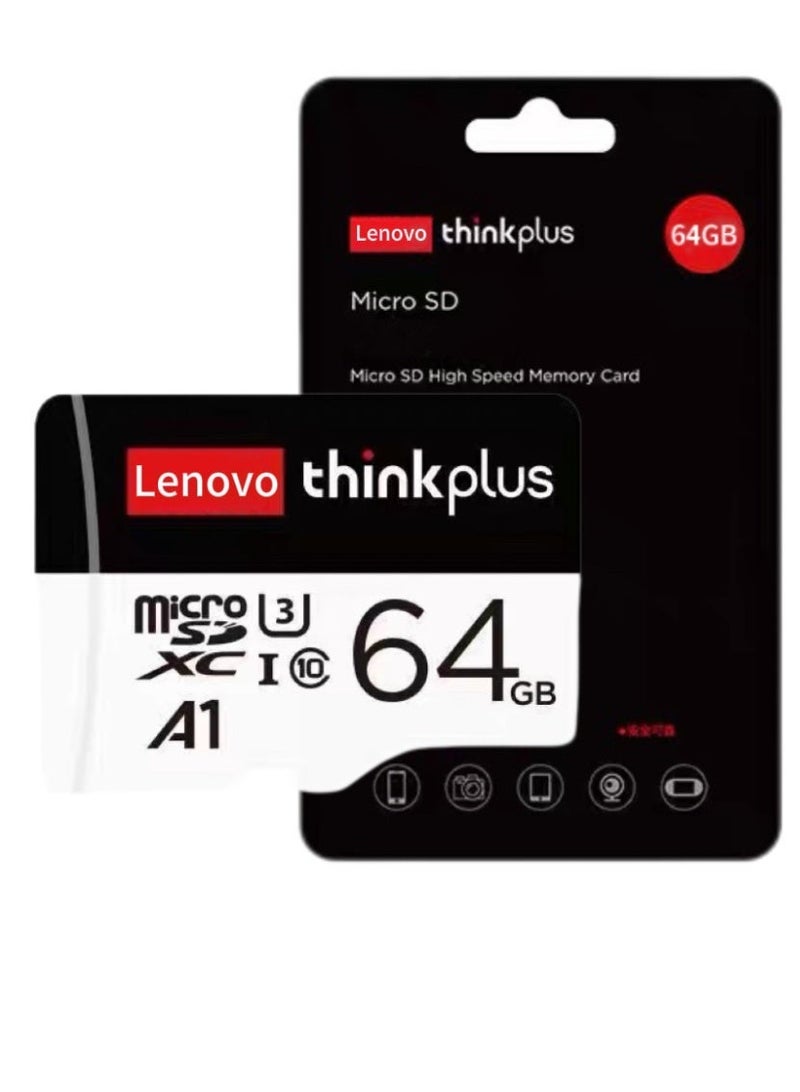 Lenovo Dark Grey 64GB U3 High-Speed Micro SD Card, A1 Performance Class, 100MB/s Read Speed, Universal Memory Card for Phones, Cameras & Surveillance Devices 64 GB - Image 4