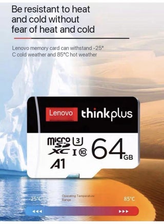 بطاقة micro SD عالية السرعة بسعة 64 جيجابايت باللون الرمادي الداكن، فئة أداء A1، سرعة قراءة 100 ميجابايت/ثانية، بطاقة ذاكرة عالمية للهواتف والكاميرات وأجهزة المراقبة - view 3