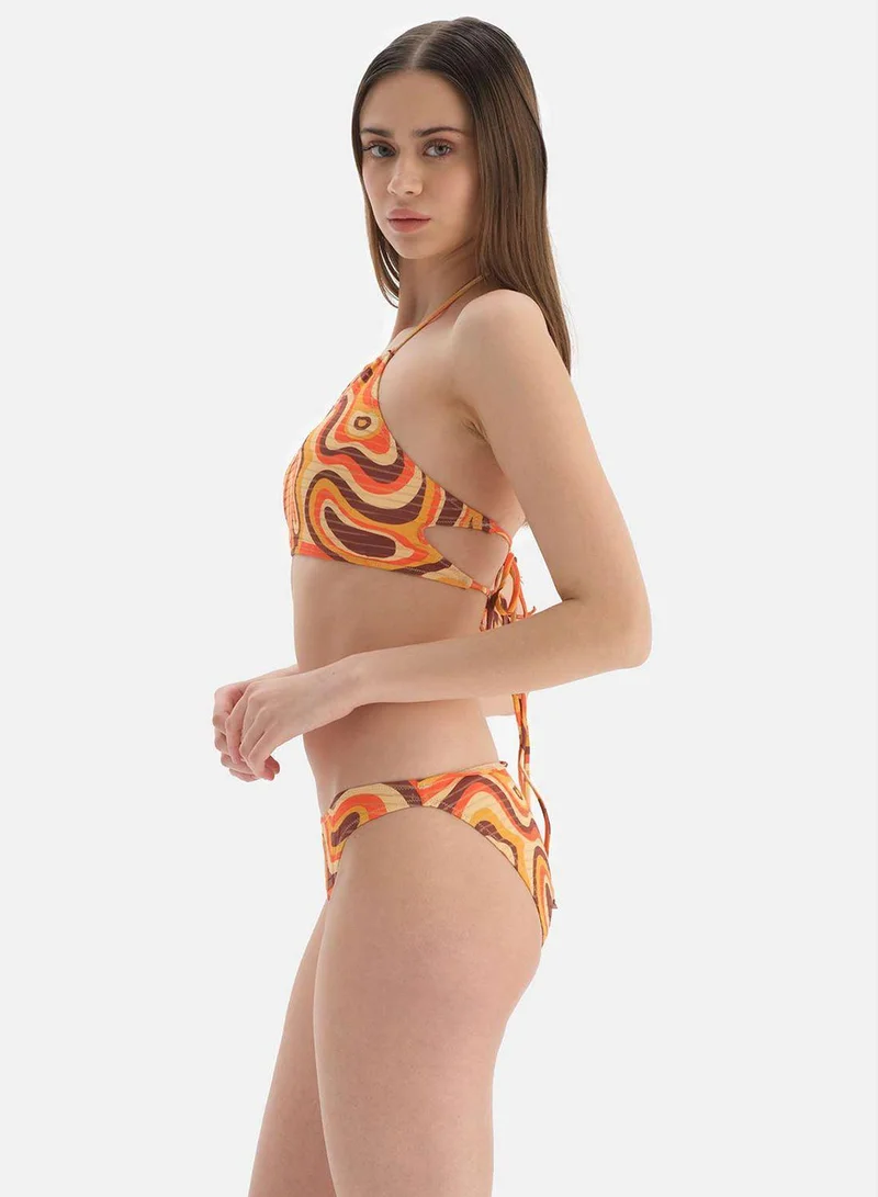 dagi Halter Neck Printed Bikini Top