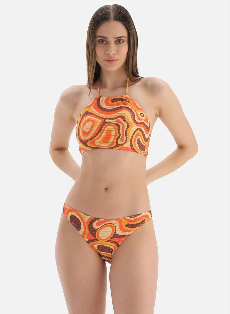 dagi Halter Neck Printed Bikini Top