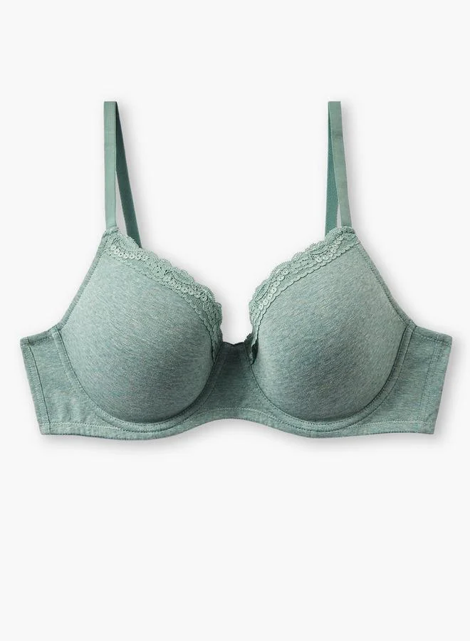Splash FAV 3 Pack Demi Bra Lace Trim