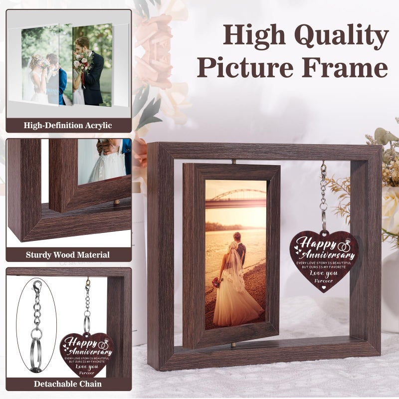 Boiveco Happy Anniversary Picture Frame Gifts for Men Women  Anniversary Wedding Gift for Couple Wife Husband  Engagement Anniversary Frame Gifts for Her Him Boyfriend Girlfriend Gifts - Image 5