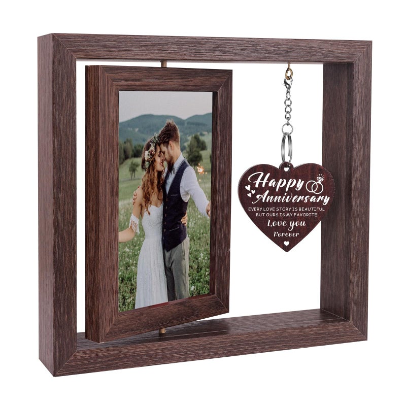 Boiveco Happy Anniversary Picture Frame Gifts for Men Women  Anniversary Wedding Gift for Couple Wife Husband  Engagement Anniversary Frame Gifts for Her Him Boyfriend Girlfriend Gifts - Image 1