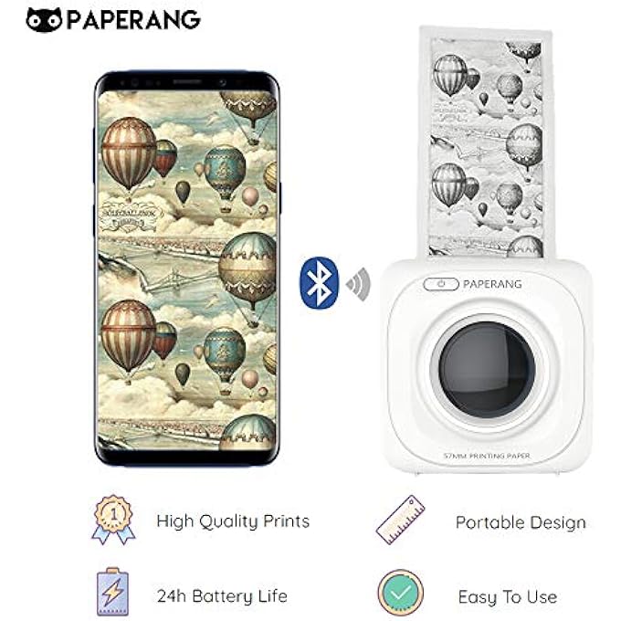 P1 OFFICIAL MINI WIRELESS MOBILE PHONE PRINTER, PORTABLE BLUETOOTH PRINTER, POCKET PRINTER, RECEIPT THERMAL PRINTER FOR HOME OFFICE STUDENTS SCRAPBOOK - Image 3