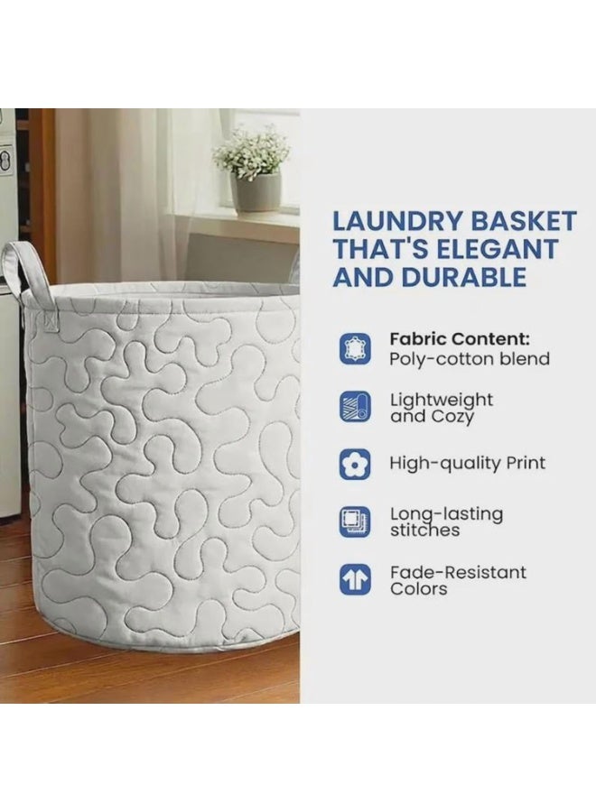 Large Quilted Laundry Basket With Dragonfly And Floral Pattern – American Artistic Style Storage Bin – Multifunctional Fabric Organizer With Handles – Suitable For Storing Clothes And Blankets In Bedrooms Or Laundry Rooms - Image 1