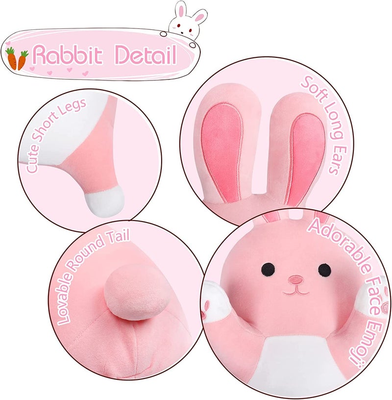 TechMax Solution Huggable Bunny Plush, Long Throw Pillow, Sleeping Hugging Pillows, Giant Cony Body Pillow, Beloved Gifts at Christmas or Birthday - Image 3