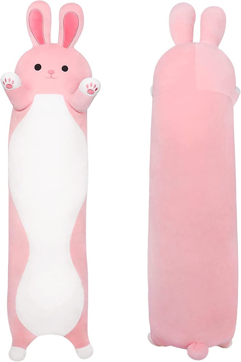 TechMax Solution Huggable Bunny Plush, Long Throw Pillow, Sleeping Hugging Pillows, Giant Cony Body Pillow, Beloved Gifts at Christmas or Birthday - Image 1